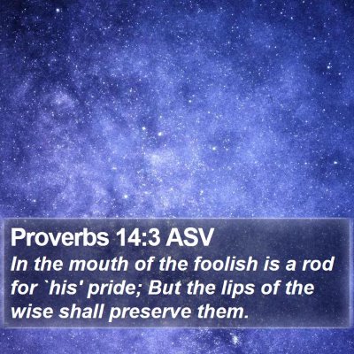 Proverbs 14:3 ASV Bible Verse Image