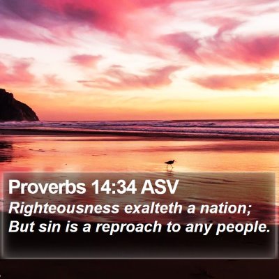 Proverbs 14:34 ASV Bible Verse Image
