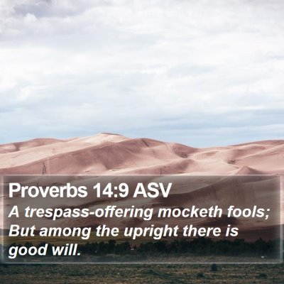 Proverbs 14:9 ASV Bible Verse Image
