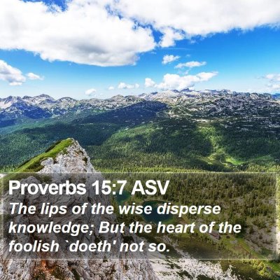 Proverbs 15:7 ASV Bible Verse Image