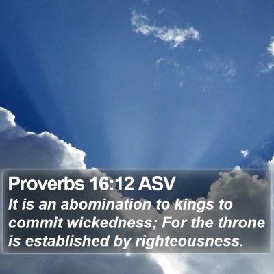Proverbs 16:12 ASV Bible Verse Image