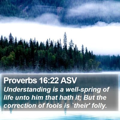 Proverbs 16:22 ASV Bible Verse Image