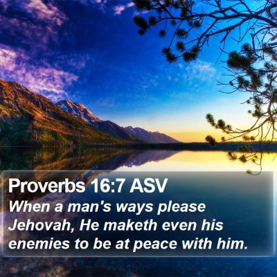 Proverbs 16:7 ASV Bible Verse Image