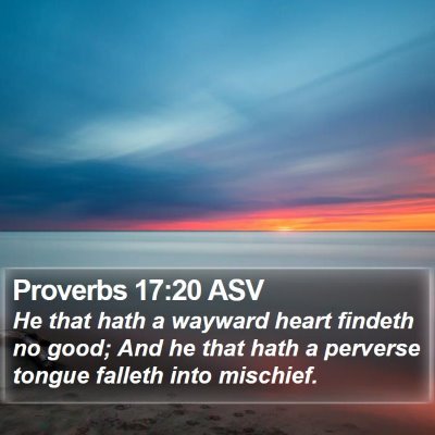 Proverbs 17:20 ASV Bible Verse Image
