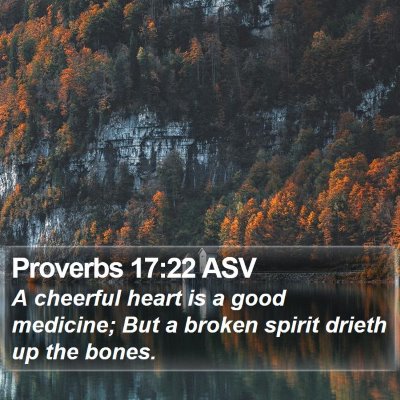 Proverbs 17:22 ASV Bible Verse Image