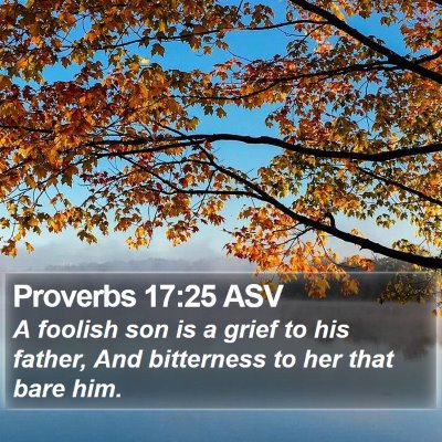 Proverbs 17:25 ASV Bible Verse Image