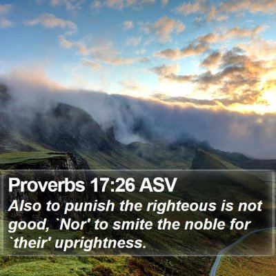 Proverbs 17:26 ASV Bible Verse Image