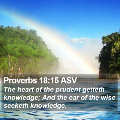Proverbs 18:15 ASV Bible Verse Image