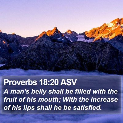 Proverbs 18:20 ASV Bible Verse Image