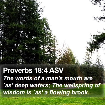 Proverbs 18:4 ASV Bible Verse Image