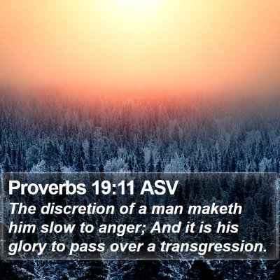 Proverbs 19:11 ASV Bible Verse Image