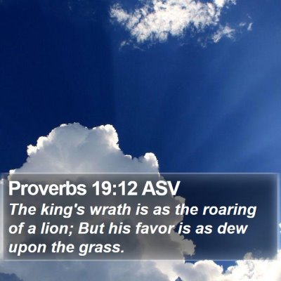 Proverbs 19:12 ASV Bible Verse Image