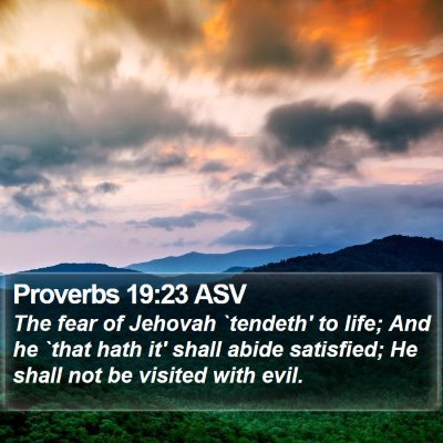 Proverbs 19:23 ASV Bible Verse Image