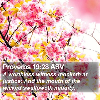 Proverbs 19:28 ASV Bible Verse Image