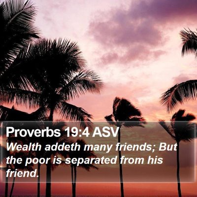 Proverbs 19:4 ASV Bible Verse Image