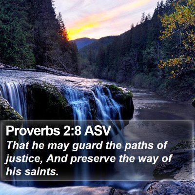 Proverbs 2:8 ASV Bible Verse Image