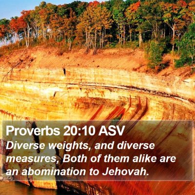 Proverbs 20:10 ASV Bible Verse Image