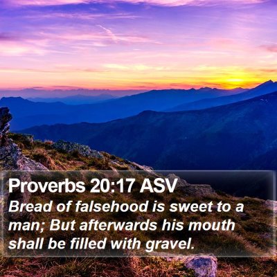 Proverbs 20:17 ASV Bible Verse Image