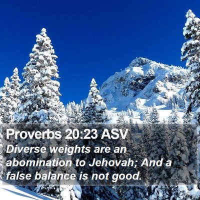 Proverbs 20:23 ASV Bible Verse Image