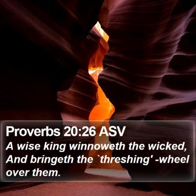 Proverbs 20:26 ASV Bible Verse Image