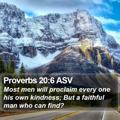 Proverbs 20:6 ASV Bible Verse Image