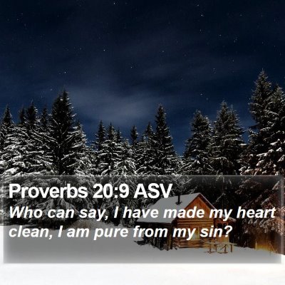 Proverbs 20:9 ASV Bible Verse Image