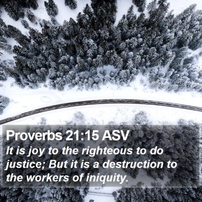 Proverbs 21:15 ASV Bible Verse Image