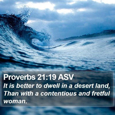 Proverbs 21:19 ASV Bible Verse Image