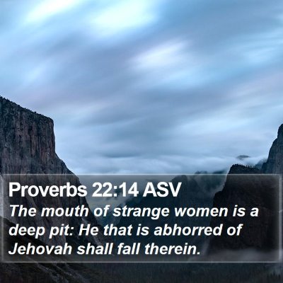 Proverbs 22:14 ASV Bible Verse Image