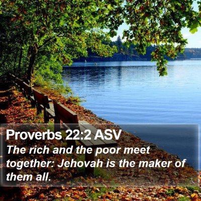 Proverbs 22:2 ASV Bible Verse Image