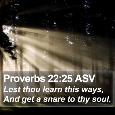 Proverbs 22:25 ASV Bible Verse Image