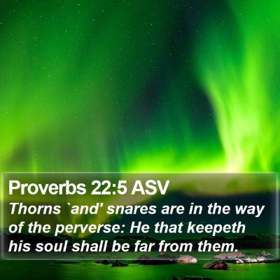 Proverbs 22:5 ASV Bible Verse Image