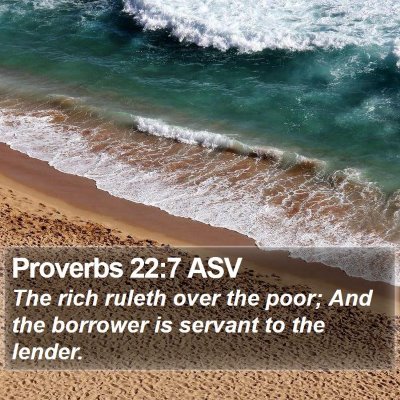 Proverbs 22:7 ASV Bible Verse Image