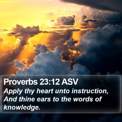 Proverbs 23:12 ASV Bible Verse Image