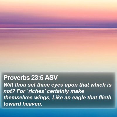 Proverbs 23:5 ASV Bible Verse Image