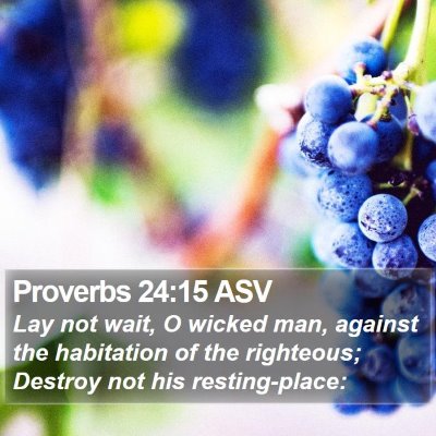 Proverbs 24:15 ASV Bible Verse Image