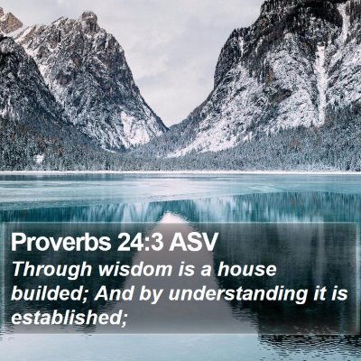 Proverbs 24:3 ASV Bible Verse Image