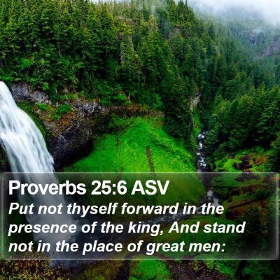 Proverbs 25:6 ASV Bible Verse Image