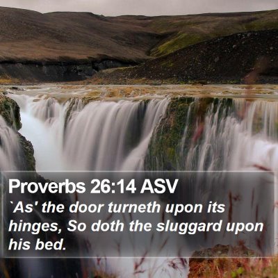Proverbs 26:14 ASV Bible Verse Image