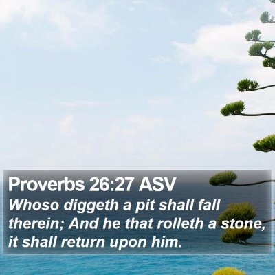 Proverbs 26:27 ASV Bible Verse Image