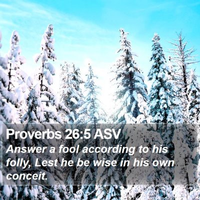 Proverbs 26:5 ASV Bible Verse Image