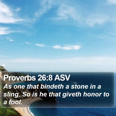 Proverbs 26:8 ASV Bible Verse Image