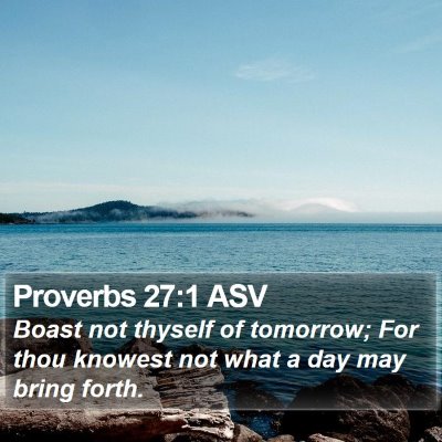Proverbs 27:1 ASV Bible Verse Image
