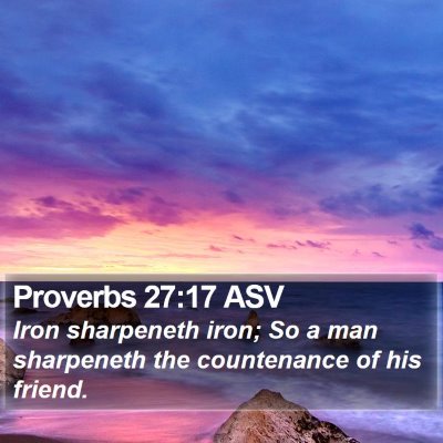 Proverbs 27:17 ASV Bible Verse Image