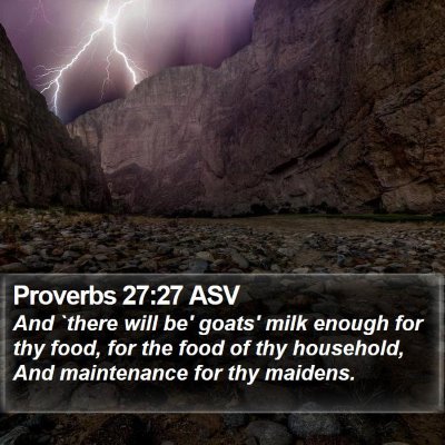 Proverbs 27:27 ASV Bible Verse Image