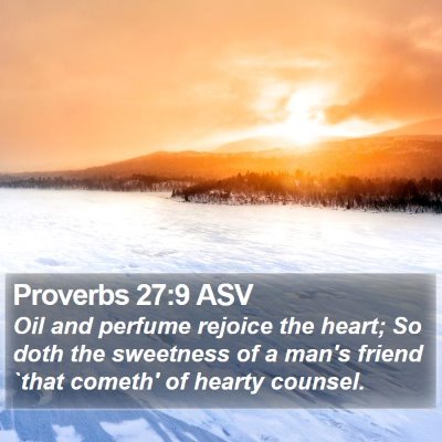 Proverbs 27:9 ASV Bible Verse Image