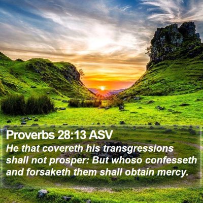 Proverbs 28:13 ASV Bible Verse Image
