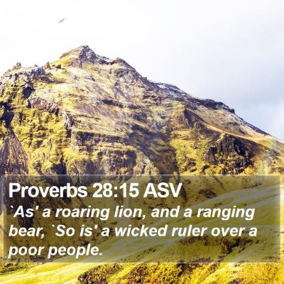 Proverbs 28:15 ASV Bible Verse Image