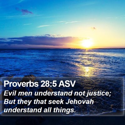 Proverbs 28:5 ASV Bible Verse Image