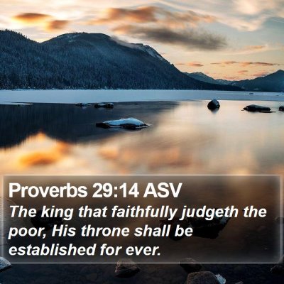 Proverbs 29:14 ASV Bible Verse Image